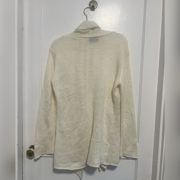 Wooden Ships Open Front Cardigan Sweater Size S/M cream Knit Mohair Wool $148 - Picture 4 of 4